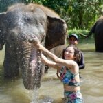 Sunayana Fozdar Instagram - These memories will stay with me forever 🐘🫶 They are Truly one of the most sensitive and emotional Mammals,they instantly catch vibes and energies and respond accordingly ! Being able to come so up close and personal with Tyra and her 2 year old baby was So humbling 🥺 #elephantmudbath experience at Bali was Pure Magic!!!! Thank You @kunalbhambwani for the Best birthday Gift❤️💃🏻