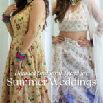 Sunayana Fozdar Instagram - With Florals being my all time fav🌸 Put together few wedding floral Summer looks!!! Wearing @indya #indya #houseofindya #indyaluxe #indyatribe #inmyindya