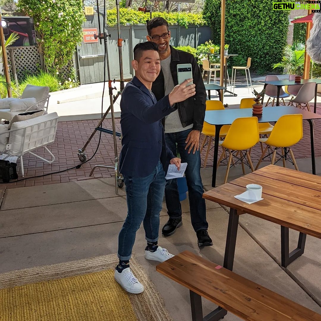 Sundar Pichai - 265.2K Likes - So much fun to meet @michaeljosh @ijustine @nbtjacklyn after the #GoogleIO keynote this week. Must admit they taught me a thing or two about filming @youtube videos:)