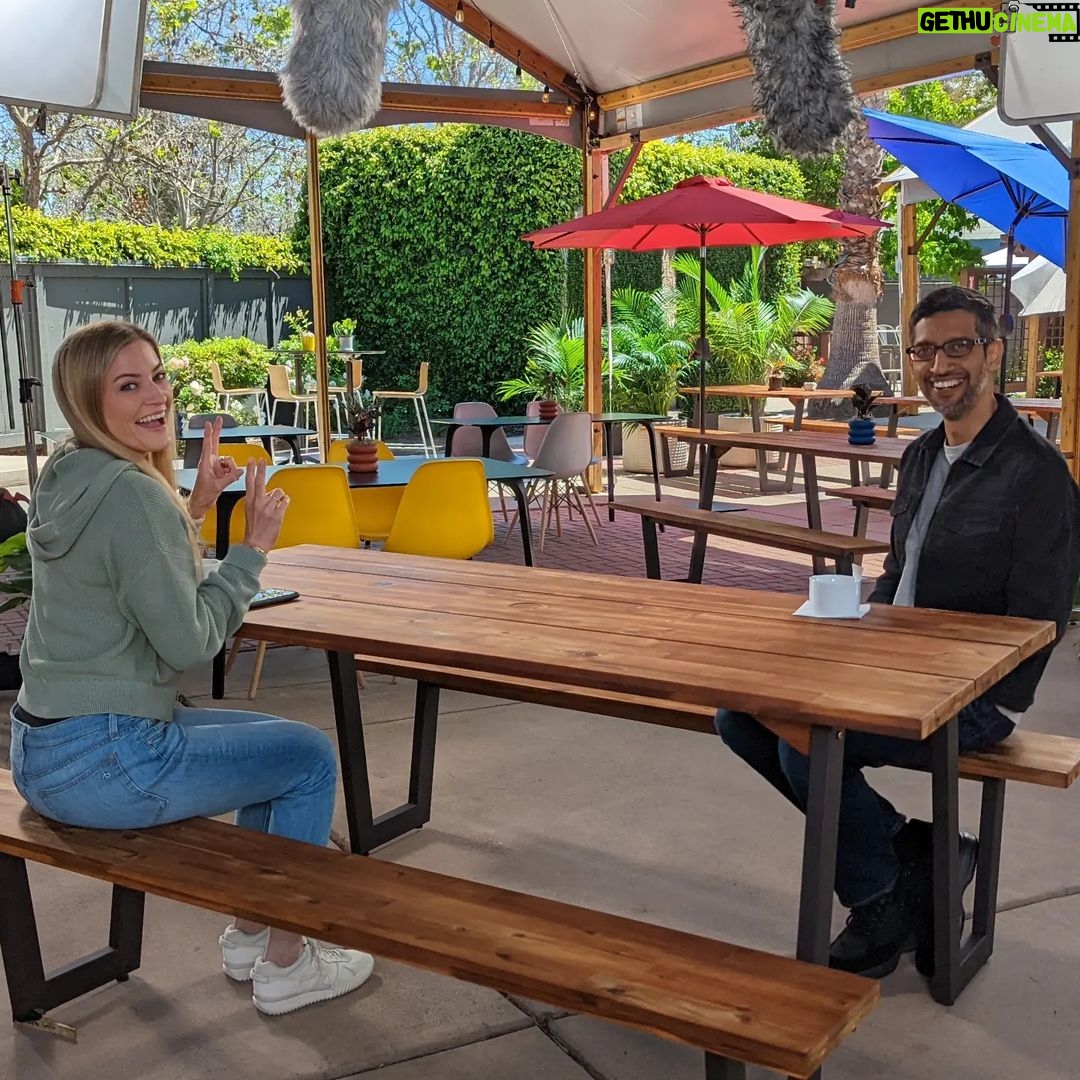 Sundar Pichai - 265.2K Likes - So much fun to meet @michaeljosh @ijustine @nbtjacklyn after the #GoogleIO keynote this week. Must admit they taught me a thing or two about filming @youtube videos:)