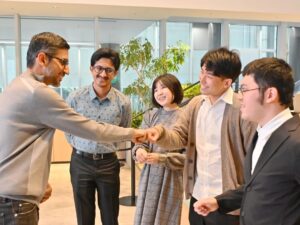 Sundar Pichai Instagram - Really enjoyed being back in #Tokyo last week, meeting student developers, helping launch our newest Pixel devices, and taking more than a few selfies! Always good to catch up with Googlers and learned all about 🫰🏽 too:) #photodump