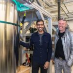 Sundar Pichai Instagram - Very proud that our Google AI team has achieved a big breakthrough in quantum computing known as quantum supremacy after over a decade of work, as published in #Nature. Thank you to our collaborators in the research community who helped make this possible. Visited the team at their lab last week, and got to geek out a bit on the hardware and even played with qubits! #achievementunlocked Santa Barbara, California