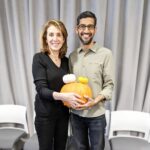 Sundar Pichai Instagram - Earnings call prep earlier today with Ruth... apparently it's #NationalPumpkinDay 🎃 Huge thanks to our users, customers & partners for their support. It's a privilege to come to work every day to build products used by billions of people around the world. Mountain View, California