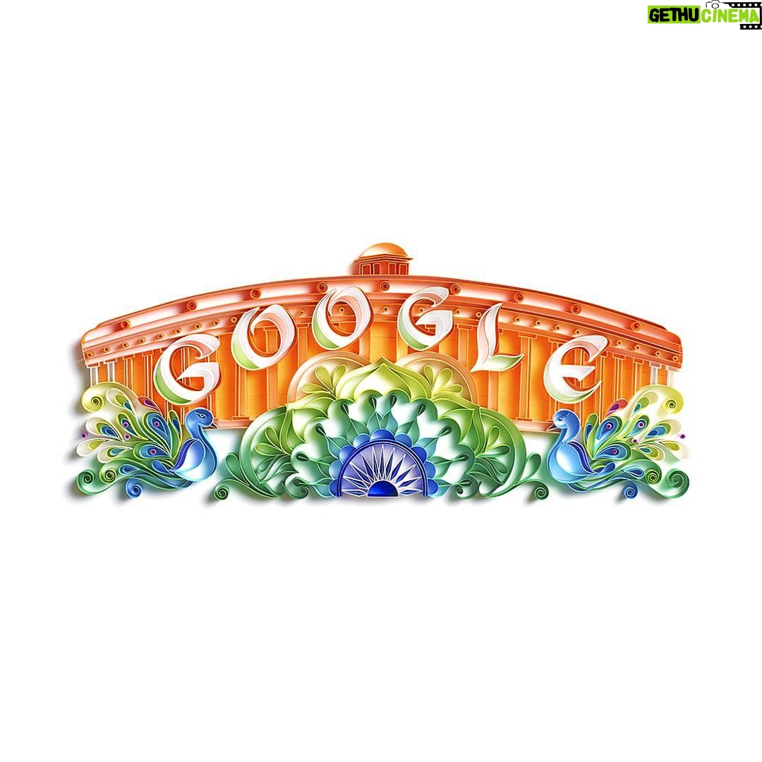 Sundar Pichai Instagram - Love this beautiful artwork by Mumbai artist @sabeenu for today's Independence Day doodle in India! #googledoodle