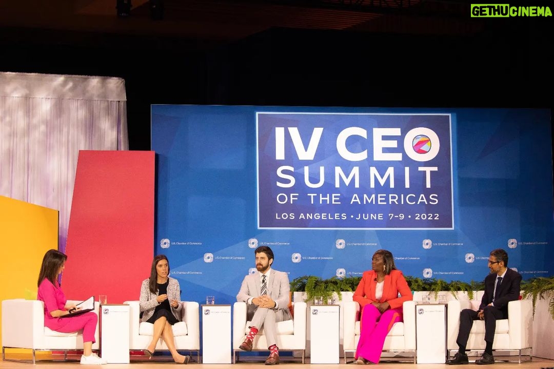 Sundar Pichai Instagram - Busy day at #SummitAmericas in LA yesterday, from meeting inspiring entrepreneurs and non-profits and hearing their stories, to having productive discussions with leaders from across the region. Super proud of our new $1.2B commitment to Latin America, and glad to spend some time with Googlers too. Here’s a #photodump:) Los Angeles, California