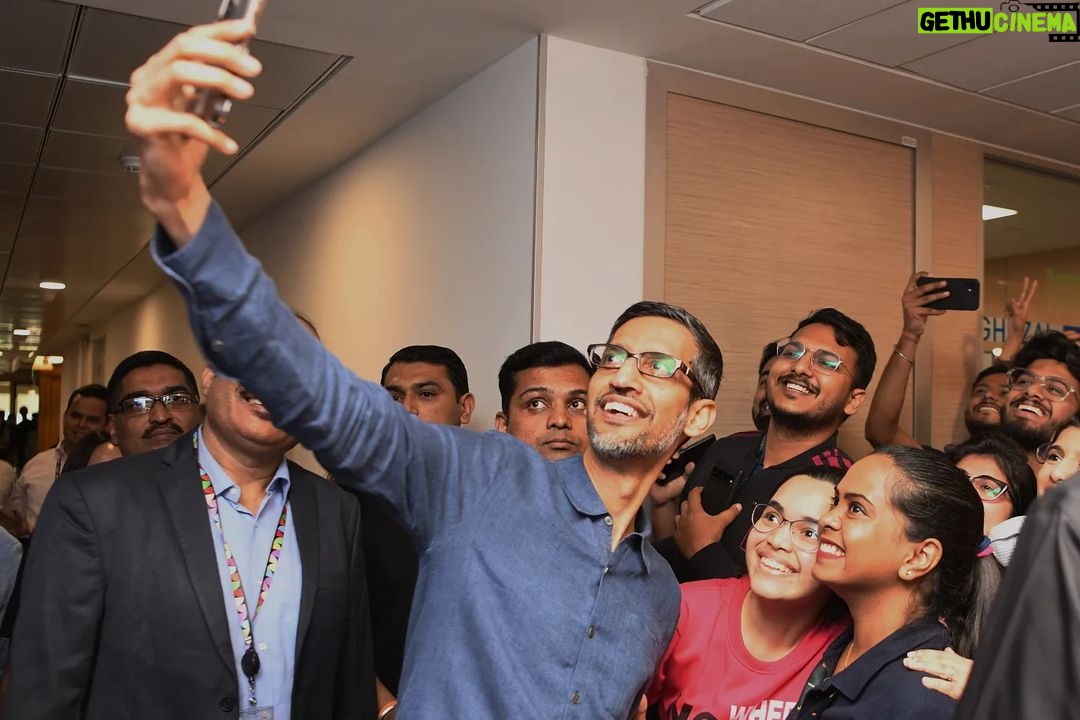 Sundar Pichai - 1.3 Million Likes - Back in India this week after a few years away! Super energized by the entrepreneurs, leaders, and Googlers I met in Delhi and Bangalore. Glad to join our #GoogleForIndia and #WomenWill events, spend time with teams here, and eat many excellent thalis:) š®š³