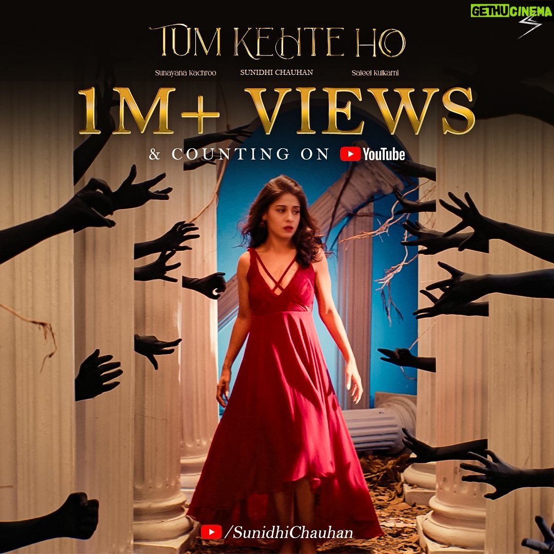 Sunidhi Chauhan Instagram - 1 million+ of ‘Tum Kehte ho’ on YouTube. Have you watched the video yet? Go and let me know your favorite line from the song, link in bio @saleelkulkarniofficial @sunayanakachroo @saurabh_bhalerao_ @tanaygajjarofficial @bombay_kalakaar @ebc_originals @cinewinstongrapher @cinephile_swapnish @cherry_trehan @dpeshtunwal #tumkehteho #sunidhichauhan #sunayanakachroo #saleelkulkarni #outnow #1million