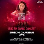 Sunidhi Chauhan Instagram - I AM HOME- DELHI Nothing but only music on March 2, 2024! 🙌 Excited to meet you all, grab your tickets on @paytm and @insider.in Link in the bio⬆️ . . . #ishqfm #delhigrandconcert #ishq104.8fm #ishqofficial #Delhi #songs #sunidhichauhan #sunidhichauhansongs #iamhome#concert #live #music #bollywoodsongs