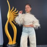 Sunidhi Chauhan Instagram - Yesterday at #iifa2023pressconference #iifa2023 #iifarocks #iifaawards @iifa #makeup @makeupbyshikhamishra #hair @hairstylistmanju Fashion Direction and Styling by @saumyathakur #styledbysaums In Top @namratajoshipura Pants @the_clothingfactory @zaamo.official Earrings @blingthingstore Rings @ethnicandaz @deltacharms @blingthingstore Style Asst. @jassatsky @tmtalentmanagement