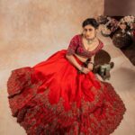 Sunita Gogoi Instagram - Elegance and Grandeur ❤️ In frame @sunitagogoi_offl Styling & Creative Direction @soigne_official_ Photography @fifthanglestudios Muah @mua_vijisharath Wearing @sameenasofficial Jewelry @mspinkpantherjewel #styling #fashionstylist #designerlehenga #redlehenga #indianwear #photoshoot #fashionshoot #traditional #sunithagogoi #vijaytv #cookwithcomali #red #trending Chennai, India