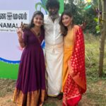 Sunita Gogoi Instagram - இனிய பொங்கல் வாழ்த்துகள் ❤️😍 Pongal celebration with my @sunitagogoi_offl @monisha.blessy Thangachisss ❤️ #mimegopi