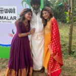 Sunita Gogoi Instagram - இனிய பொங்கல் வாழ்த்துகள் ❤️😍 Pongal celebration with my @sunitagogoi_offl @monisha.blessy Thangachisss ❤️ #mimegopi