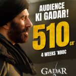 Sunny Deol Instagram - Hindustan ki asli film ko unstoppable pyaar dene ke liye Thank you. 😍 Book your tickets! (Link in bio) #Gadar2 in cinemas now. 🎞️ @zeestudiosofficial @gadarmovie_official @iamsunnydeol @ameeshapatel9 @iutkarsharma @anilsharma_dir @anilsharmaprod @shaktimaan6963 @mithoon11 @shabinakhanofficial @quadri.sayeed @simratkaur_16 @manishwadhwa.in @hellomontysharma @mrgravitas @zeemusiccompany @zee5 @zeecinema @zee5global