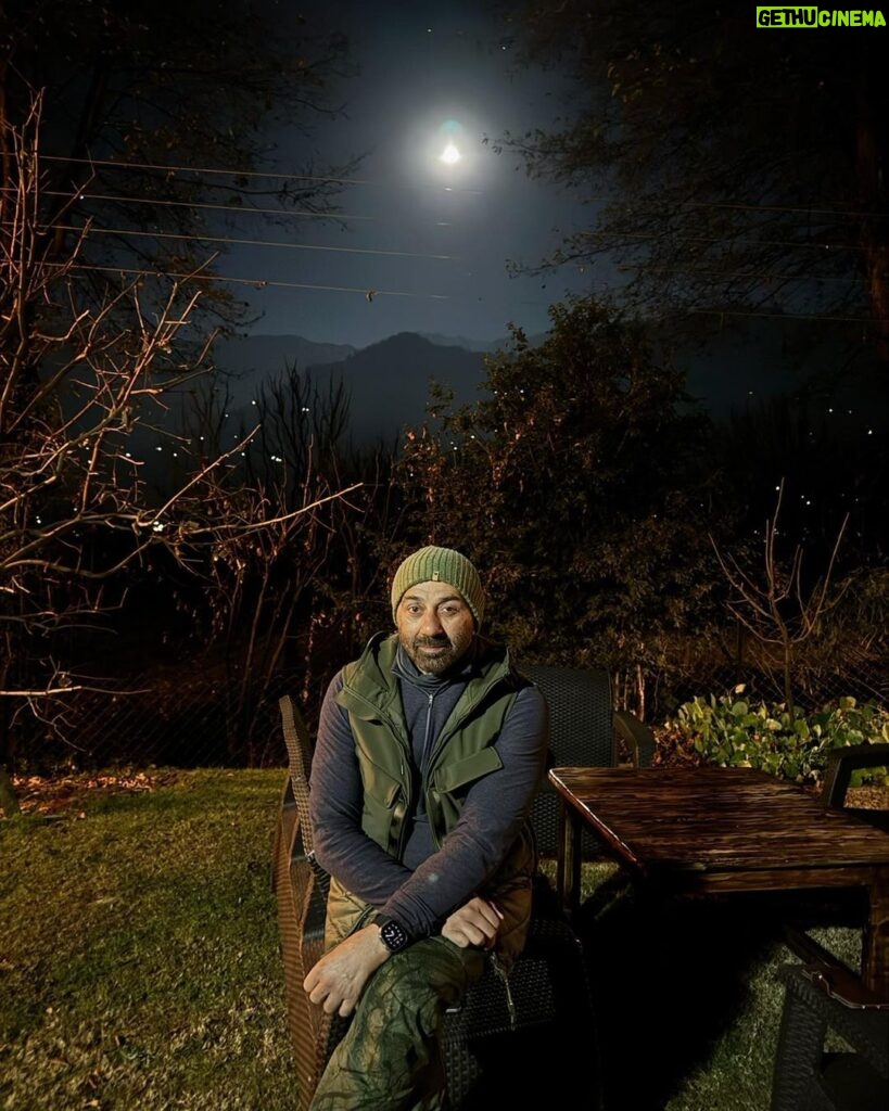 Sunny Deol Instagram - Moonlight, Bonfires and a sky full of stars……. Manali, Himachal Pradesh