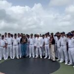 Sunny Deol Instagram - Met my Indian Coast Guard Family at the ICGS Samudra. Spent a lovely time on the ship and interacted with my young friends who protect our seas and shores. Sharing a few glimpses of how the sea reverberated with #HindustanZindabad #JaiHind