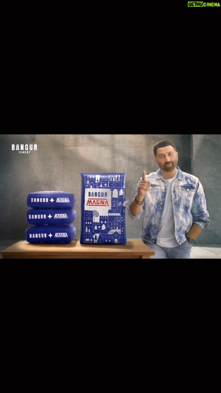 Sunny Deol Instagram - Jo andar se strong hota hai wahi asal main solid hota hai. Build your home with Bangur Cement. @Shree_Cement @bangurcementofficial #dhaikilokahaath #bangurcement #solidgharsirfbangur #explore #ad #sponsered #reelsindia