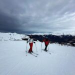 Surveen Chawla Instagram – On the slope with my dope @akshaythakker 🤍⛷️#courchevel #courchevel1850 Courchevel 1850 France