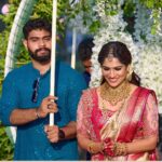 Swasika Instagram – Thank you for trusting @ttdevassy for your special day Swasika❤️
.
.
Our #TTDbride & Talented Actress @swasikavj elegantly flaunts our jewellery on her wedding day! Couldn’t be happier✨
.
.
Photography : @sebastianoz_ 
MUA & Styling : @abilashchickumakeupartist 
Outfit : @kanchivaram.in & @jazaashdesignstudio 

📍M.G Road, Kochi

#BridesofTTDevassy #TTDevassy #TTDevassyJewellery #Kochi #CelebrityWedding #CelebrityBride #SouthIndianWedding #ZorabyTT #ZoraSignatureSelections #DesignerBridalJewellery #Valentines #ps4ever

[Designer choker necklace. Coin-mala necklace. Heavy traditional jewellery. Celebrity Bride Swasika. Beach Wedding. South Indian Wedding Look] MG Road Kochi