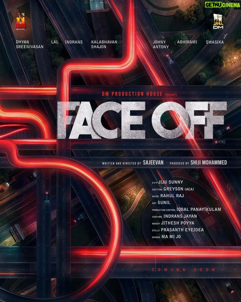 Swasika Instagram - DM Production House proudly presenting the first look title poster of ‘FACE OFF’. Directed and Written by Sajeevan. Produced by Shiji Mohammed. @dhyansreenivasan @lal_director @actorindrans @kalabhavan_shajon @johnyantonyofficial @abhiramiact @swasikavj #Sajeevan @shiji.mohammed @rahulrajmusic #Sunil #IqbalPanayikulam #JitheshPoyya #Prasantheyeidea @mamijo_design @dm.production_house @dm.music_house