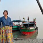 Swastika Mukherjee Instagram - Hello Dhaka ❤️ See you tomorrow 24th Jan, 2024 at NATIONAL MUSEUM DHAKA, Shahbagh. We will watch BIJOYAR PORE together at the Dhaka International Film Festival. . Thank you @vermilion.getdressed for this super quirky skirt 💃🏽💕 Mawa Padma River Side