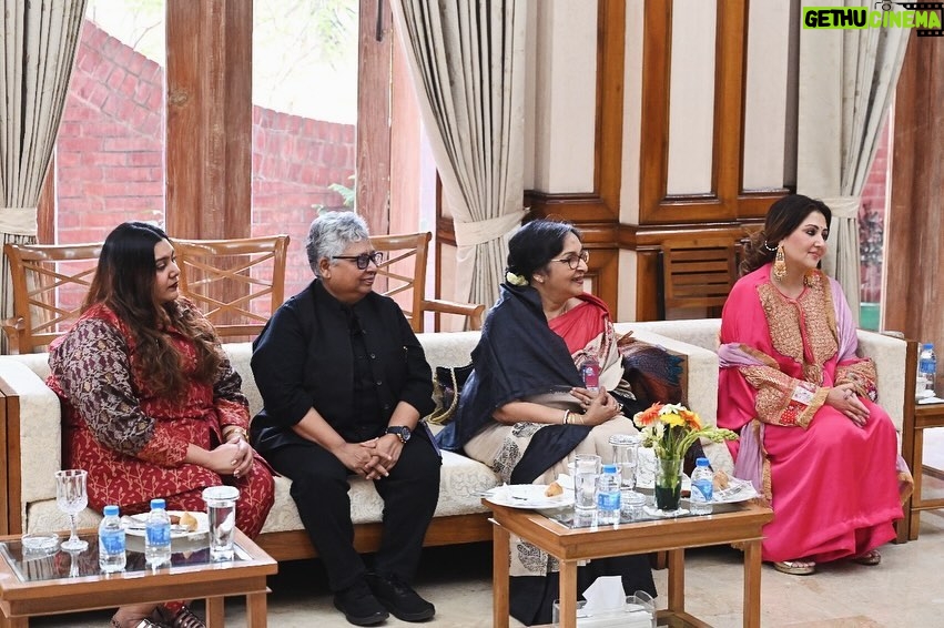 Swastika Mukherjee Instagram - It was such a magnificent surprise to receive an invitation to meet the Honourable Prime Minister of Bangladesh, Ma’am Sheikh Hasina and a huge honour to be at her residence to spend an hour with her. To be in the same space with stalwarts from my country, Sharmila Tagore ma’am and Mama pishi (Mamata Shankar), & Dr. Shohini Ghosh was a proud moment for me. I had the best delicacies of Dhaka at her residence and the tea was nothing I have ever had before. Thank you Director, Ahmed Muztaba Zamal of @dicff_filmfest for making this a possibility for us. Thank you @kaushik.taposh for helping me put @lipstickler ‘s name on the list. I didn’t want her to miss this once in a lifetime opportunity. The honourable PM is humble beyond words, elegant & graceful. She spoke about her kids like any other mother. I feel proud of myself. I wish my parents were here to be a part of this journey. I am so happy for you @tul_palav for being a part of this special day. The gorgeous ensemble belongs to them 💝