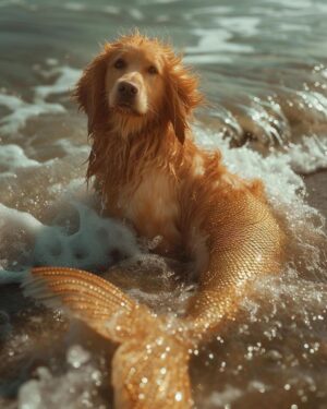 Swastika Mukherjee Instagram - If cuteness had faces… 🥹❤️

Posted @withregram • @sarashakeel MerDog 🧜‍♀️ x 🐶 
.
OFCOURSE I had to do a dog/puppy version of it ….. 
.
.
SaraShakeel x Ai