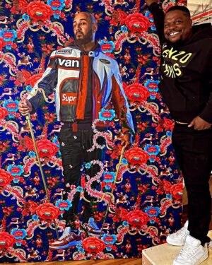 Swizz Beatz Instagram - The photo shoot for the portraits by @kehindewiley 🙏🏽 Go see GIANTS at the @brooklynmuseum now and tag us in the photos ⚡️⚡️⚡️⚡️⚡️ @thedeancollection blessings 🎉🎉🎉🎉🎉🎉🎉🎉🎉🎉🎉🎉🎉