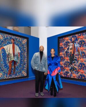 Swizz Beatz Instagram - The photo shoot for the portraits by @kehindewiley 🙏🏽 Go see GIANTS at the @brooklynmuseum now and tag us in the photos ⚡️⚡️⚡️⚡️⚡️ @thedeancollection blessings 🎉🎉🎉🎉🎉🎉🎉🎉🎉🎉🎉🎉🎉