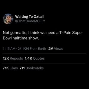 T-Pain Instagram - I do got the hits 🤷🏿‍♂️ @nfl