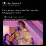 T-Pain Instagram - First thing I said was “wow” 🙏🏿 This is an honor and the greatest form of validation. Thank you brother @ozzyosbourne #ontopofthecovers Los Angeles, California
