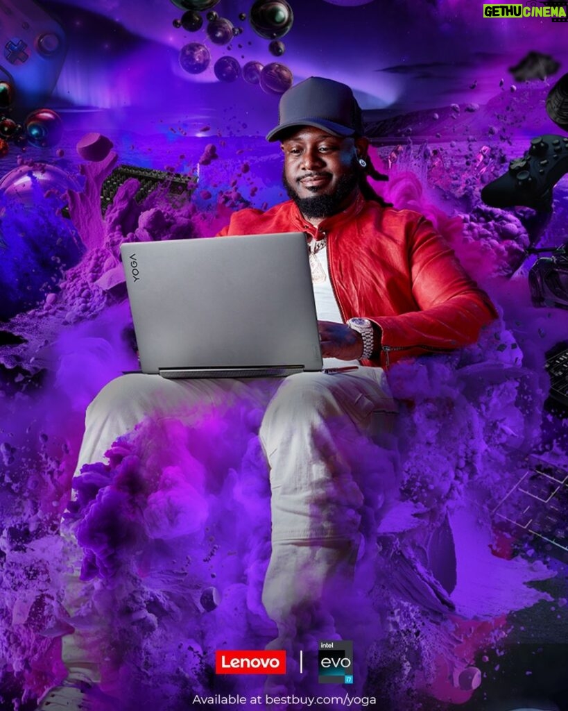 T-Pain Instagram - I go from device to device like I move from project to project. Crazy fast. Whether I gotta share ideas💡& inspo🎤 from my phone to my laptop, or from my laptop to my phone, I connect seamlessly with instant sync on my @lenovo Yoga 9i 2 in 1, an @intel Evo design. 🔥Grab yours at https://bestbuy.com/yoga #ad #IntelEvo #tpain
