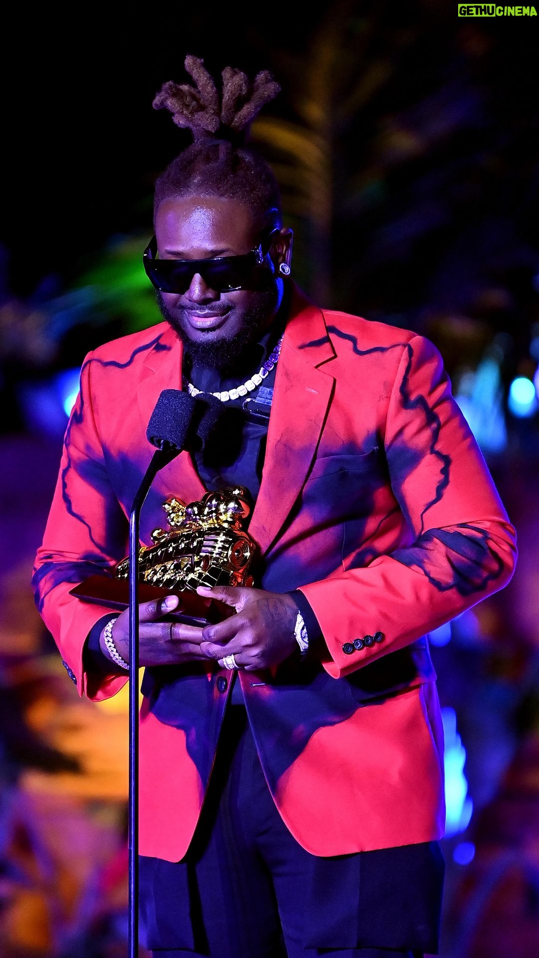 T-Pain Instagram - You’re only 39 years young, but still deserve your flowers 💐 while you’re here. Congrats to the Legend Award recipient, the Tallahassee hero, the Nappy Boy, Teddy Penderazzdown, @tpain. A few of the fellas wanted to create this special message just for you. Thank you for providing the soundtrack to the good life. #SoulTrainAwards #ForTheFellas
