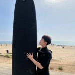Taeil Instagram - First surfing Sunset Beach, Malibu, California