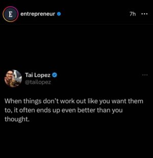Tai Lopez Instagram - Temptation to give up is greatest right before you’re about to succeed.