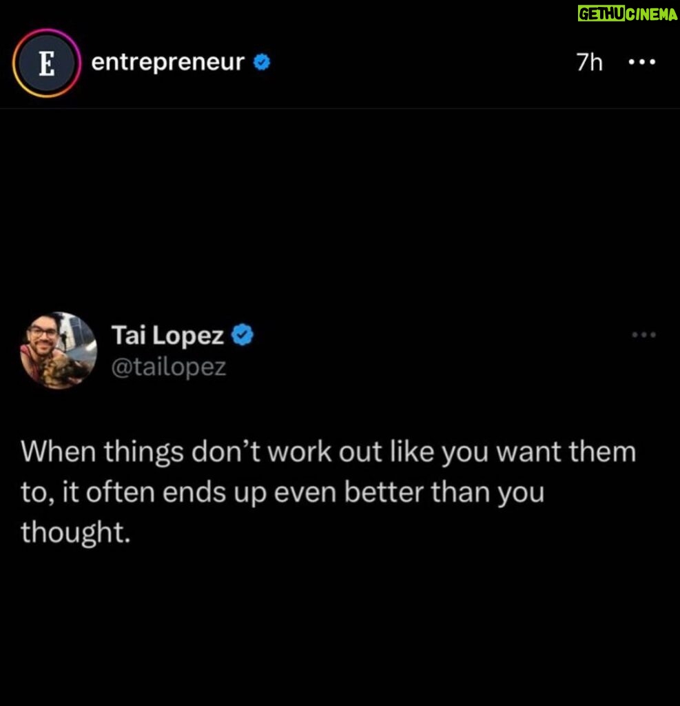 Tai Lopez Instagram - Temptation to give up is greatest right before you’re about to succeed.