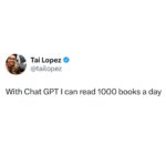Tai Lopez Instagram – And people used to think it was impossible to read ONE book a day