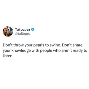 Tai Lopez Instagram - You can lead a horse to water but you can’t make it drink
