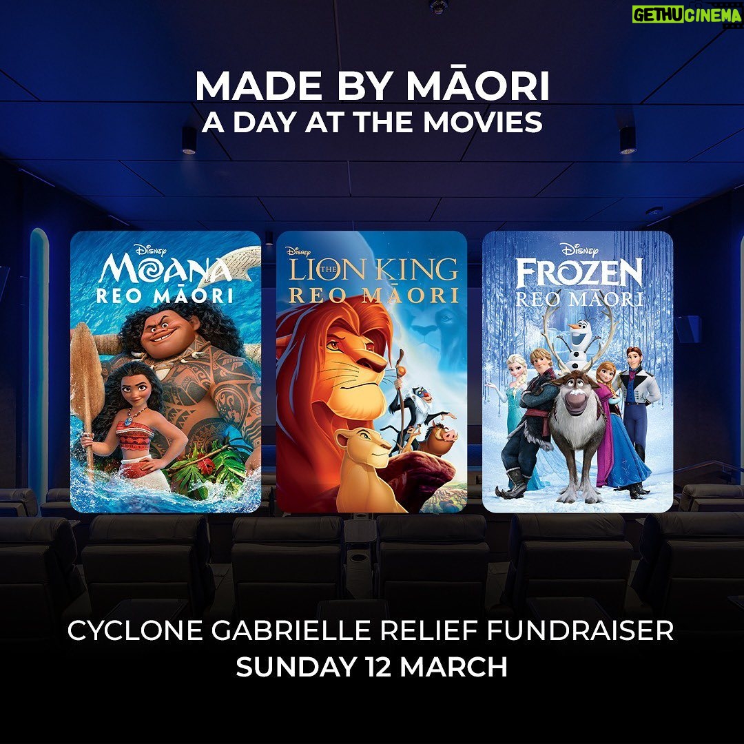 Taika Waititi Instagram - Aotearoa! Kia ora whānau. As you probably know, a lot of our areas on the coast were hit HARD by that bitch, Cyclone Gabrielle. A lot of people lost everything and here's something we can do to help. Please read on. On Sunday 12th March, Silky Otter Cinemas and Matewa Media are presenting ‘Made by Māori: A Day at the Movies’, a full day of iconic films on the big screen. Thanks to the filmmakers, 100% of every ticket sale will be donated directly to communities that have been devastated by Cyclone Gabrielle; Te Tairāwhiti on the East Coast and Ngāti Kahungunu in Hawkes Bay. This will happen at all Silky Otter Cinema locations, which include Ōrākei and Ponsonby in Tāmaki Makaurau Auckland, Wigram in Ōtautahi Christchurch, and Richmond in Whakatū Nelson. Celebrating Māori filmmaking, the films included are; What We Do In The Shadows, Boy, Hunt For The Wilderpeople, Merata, Muru, Mauri, Cousins, Utu Redux, Ngāti, Moana Reo Māori, The Lion King Reo Māori and Frozen Reo Māori. These films have been supplied courtesy of Te Tumu Whakaata Taonga New Zealand Film Commission and Disney. Link in bio if you can't make it but would like to donate. It's all appreciated! Mauri Ora!