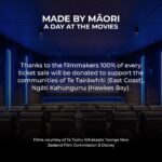 Taika Waititi Instagram - Aotearoa! Kia ora whānau. As you probably know, a lot of our areas on the coast were hit HARD by that bitch, Cyclone Gabrielle. A lot of people lost everything and here's something we can do to help. Please read on. On Sunday 12th March, Silky Otter Cinemas and Matewa Media are presenting ‘Made by Māori: A Day at the Movies’, a full day of iconic films on the big screen. Thanks to the filmmakers, 100% of every ticket sale will be donated directly to communities that have been devastated by Cyclone Gabrielle; Te Tairāwhiti on the East Coast and Ngāti Kahungunu in Hawkes Bay. This will happen at all Silky Otter Cinema locations, which include Ōrākei and Ponsonby in Tāmaki Makaurau Auckland, Wigram in Ōtautahi Christchurch, and Richmond in Whakatū Nelson. Celebrating Māori filmmaking, the films included are; What We Do In The Shadows, Boy, Hunt For The Wilderpeople, Merata, Muru, Mauri, Cousins, Utu Redux, Ngāti, Moana Reo Māori, The Lion King Reo Māori and Frozen Reo Māori. These films have been supplied courtesy of Te Tumu Whakaata Taonga New Zealand Film Commission and Disney. Link in bio if you can't make it but would like to donate. It's all appreciated! Mauri Ora!