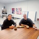 Taika Waititi Instagram - Me and the master @jamesjeanart eating cake on Friday afternoon. 🍰