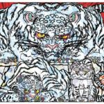 Takashi Murakami Instagram - Process. The sketch isn't finished yet. What should I do? 京都市京セラ美術館（京都市美術館）