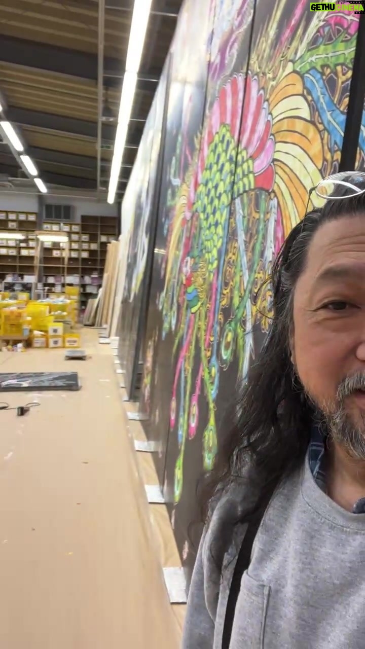 Takashi Murakami Instagram - 2024 Jan 06 7:00 am In my Studio. ㊙️ Saitama Prefecture