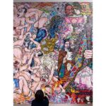 Takashi Murakami Instagram - Only 25 more days left of my solo exhibition “Takashi Murakami: Unfamiliar People - Swelling of Monsterized Human Ego" at the Asian Art Museum of San Francisco. @asianartmuseum On February 8, they will be holding the third and final campaign to gift the highly popular Collectible Trading Card with the admissions ticket. (Completed sets of these are being traded at high prices on the Japanese resale site Mercari.) The painting shown in this post is titled "Judgement Day”. In my conversations with the curator Laura Allen, she asked me to create a large iconic work suitable for the exhibition's theme, monsters. I am quite proud of this resulting work, which I created by mixing the monstrosity of human beings I felt through the pandemic with the strange imageries of Ukiyoe from the Edo period (1603 - 1868). Ukiyoe was a theme that I had always avoided in the past, so I am very grateful that Laura's guidance allowed me to create a work addressing it for the first time. Please come and see my new endeavor in the few remaining days of the exhibition. "Judgement Day" The SFAAM "Murakami: Monsterized" exhibition is until February 12th. #AsianArtMuseum #MuseumDifferently #TakashiMurakami