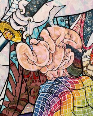 Takashi Murakami Instagram - Takashi Murakami’s newest masterwork, which also makes its premiere at #MurakamiMonsterized, is titled “Judgement Day” — an 82 feet long painting that used 10,000 different silk screens and was produced in a matter of several weeks! 😱

The main figure in the center is Enma, the King of Hell in Buddhism. But you’ll also find zombie-like kabuki actors dressed as samurai and geisha, and two groups of yokai (Japanese supernatural beings). 

Akin to music sampling, Murakami was inspired by different artistic styles to create a visual feast of images. You may notice references to 19th century Japanese woodblock prints, including works by Utagawa Kuniyoshi and Tsukioka Yoshitoshi, and Murakami’s use of trompe-l’œil or western optical illusion techniques.

👹 Visit “Murakami: Monsterized” to get a closer look at all of the details of Murakami’s latest paintings. Plan your holiday visit to experience this blockbuster exhibition at asianart.org.

#AsianArtMuseum #MuseumDifferently #TakashiMurakami 

© Takashi Murakami/Kaikai Kiki Co., Ltd. All Rights Reserved.