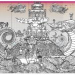Takashi Murakami Instagram - We finally finished the design for the last large-scale painting for the exhibition @takashimurakami_mononoke_kyoto at @kyotocitykyoceramuseum. This one really was an uphill battle. We now only have 3 to 4 days for the physical painting process. I wonder how close we can bring it to the desired level. By the way, three days with our backs agains the wall should be equivalent to about a month and a half in terms of energy. I desperately hope to get it to the zone where a message that can reach the audience erupts from the work I think we did a pretty good job with the design. Thank you, design team. Dear everyone in the painting team: We have little time left! I am counting on you. 京セラ美術館 @kyotocitykyoceramuseum @takashimurakami_mononoke_kyoto での展示の最後の大物の下図がやっと完成しました。 コレは本当に苦戦しました。 此処から着色作画の時間、わずか3〜4日。 何処レベルまでにじり寄れるか。 ちなみに、追い込んだ形での3日は、1ヶ月半くらいのエネルギーに匹敵するハズ。 どうか、観客に届けれるメッセージが噴出するゾーンにまでにはさせたいです。 下図はかなり良い線行ったと思います。 下図のチーム、ありがとうございました。 ペインティングのスタッフの皆さん。 残された時間！どうかヨロシクお願い致します。 京都市京セラ美術館（京都市美術館）