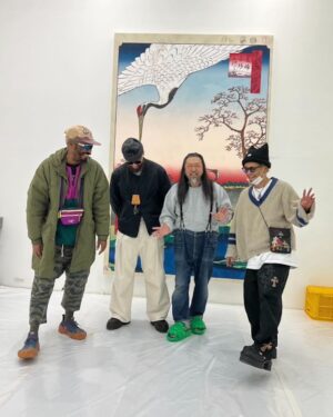 Takashi Murakami Instagram - The sneaker creators I first met at ComplexCon @complexcon years ago have now become big names. 
Ah, to be young is amazing!

@SaleheBembury and @MrBailey