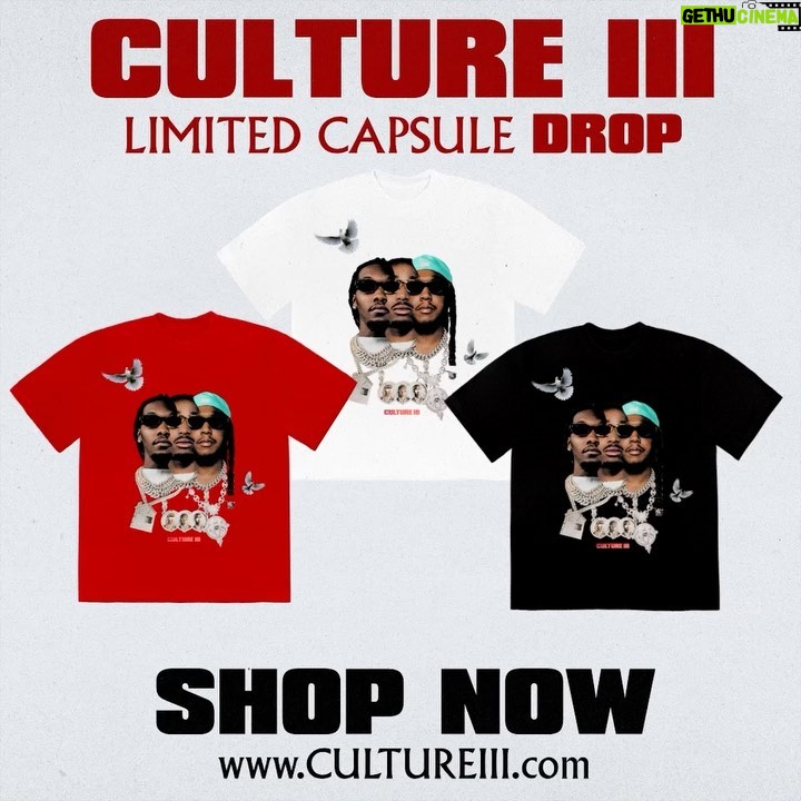 Takeoff Instagram - Culture I I I Cover Merch LIMITED CAPSULE DROP #Culture 3 Out Now