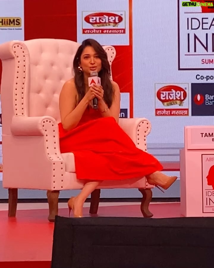 Tamannaah Instagram - We all have a part to play to help India shine brighter. Enjoyed the discussion at the #ABPSummit last weekend! @media.raindrop @annant.jha