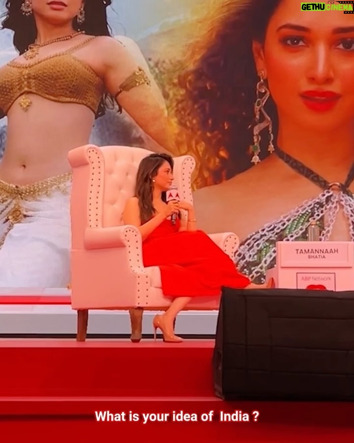Tamannaah Instagram - We all have a part to play to help India shine brighter. Enjoyed the discussion at the #ABPSummit last weekend! @media.raindrop @annant.jha