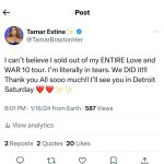 Tamar Braxton Instagram – WE DID IT!!!!! And I’m so grateful 🙏🏼✨thank you